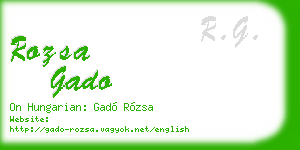 rozsa gado business card