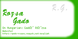 rozsa gado business card